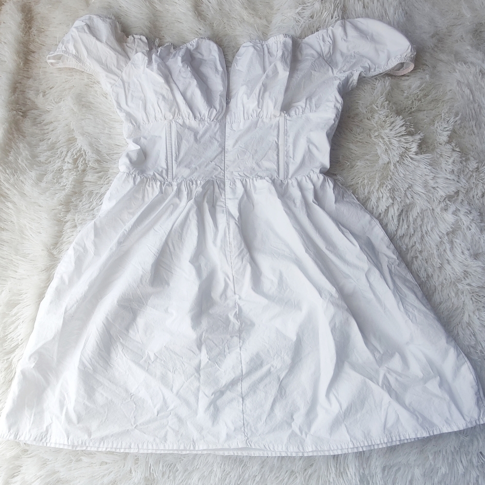 LA hearts Puff sleeve Off the Shoulder mini dress Size Small Like New - Picture 6 of 16